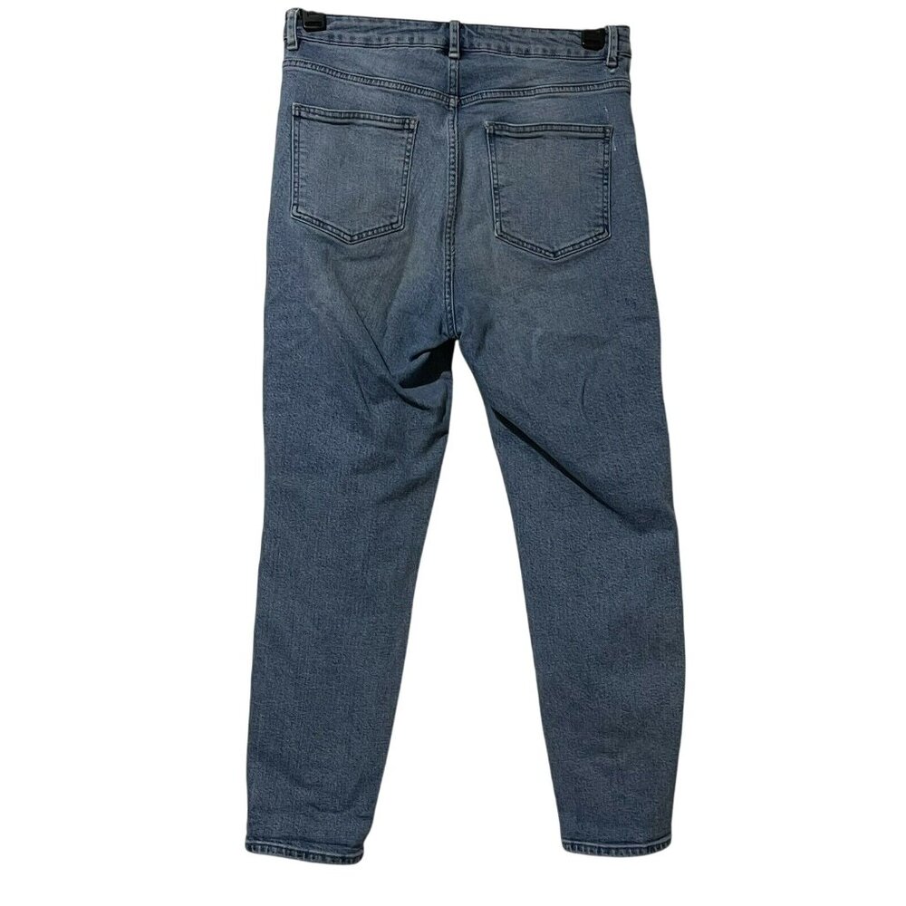 Asos Light Blue Denim Jeans Size 32” Waist 30” Inseam Cotton & Elastane - Picture 4 of 8